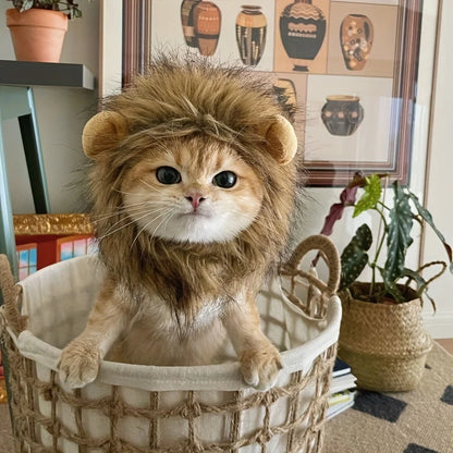 Humorous Lion Mane Pet Hairpiece