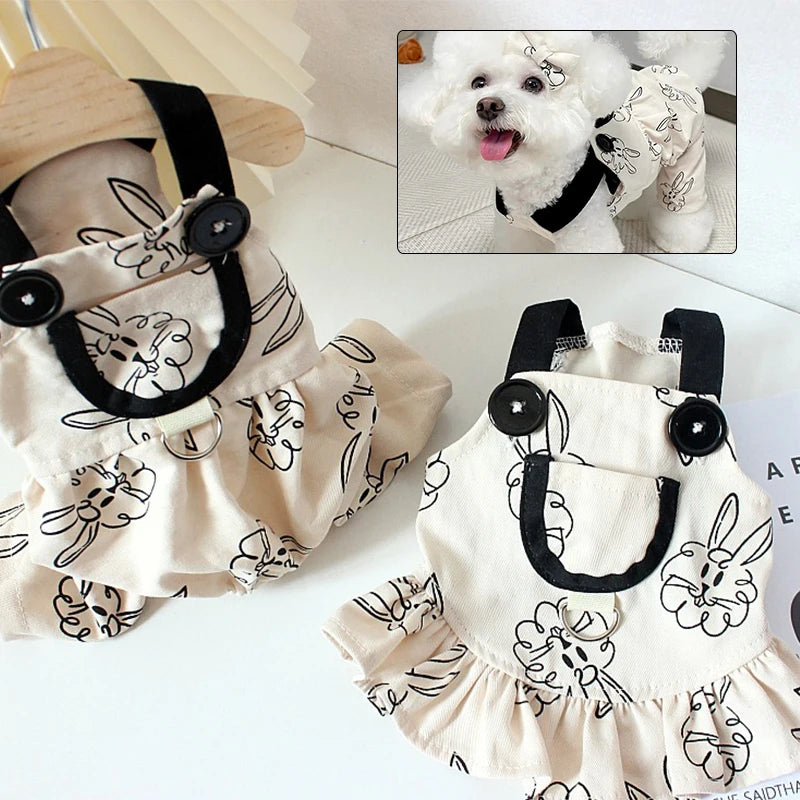 Cute Christmas Puppy Skirt Outfit