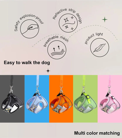 No-Pull Reflective Dog Harness & Leash Set