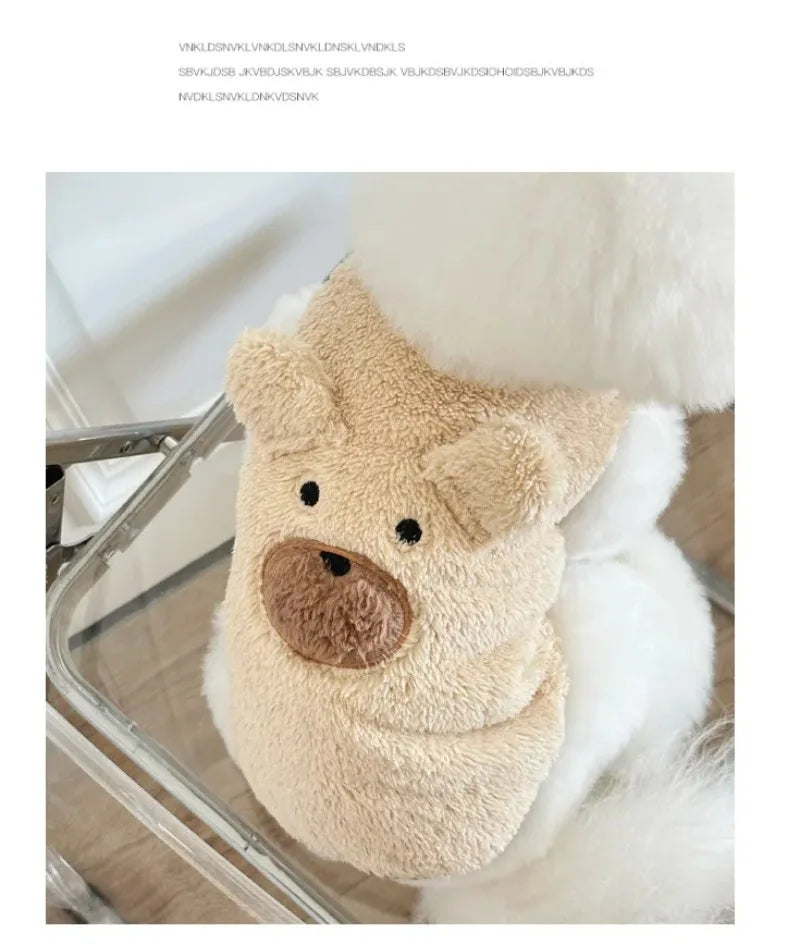 Plush Bear Sweater – Warm Winter Coat for Dogs