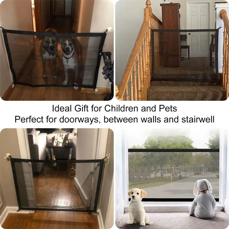 Portable Mesh Pet Fence: Indoor Gate for Dog & Baby Safety