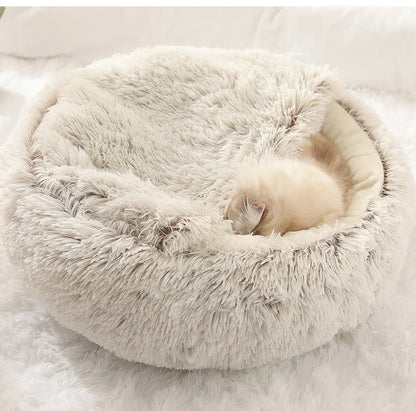 Snuggly Plush Cat Nest