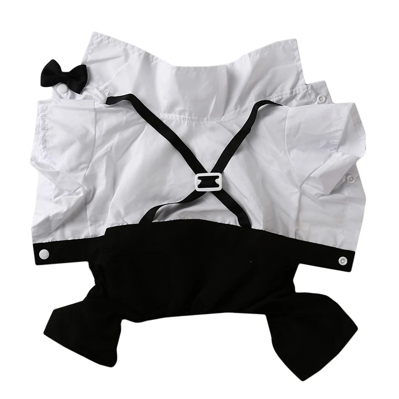 Pet Tuxedo Suit: Bow Tie Coat for Dogs & Cats