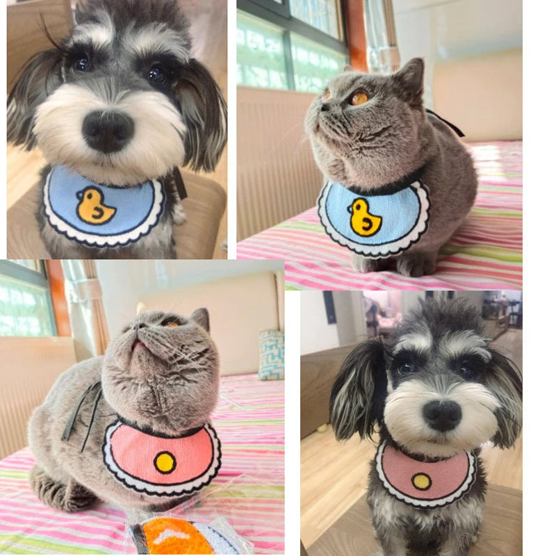 10PCS Adjustable Christmas Pet Bibs: Decorative Scarves for Dogs & Cats