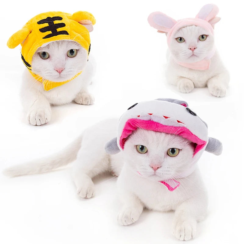 Bear Ears Pet Hat – Warm Plush Cat & Dog Cosplay Headgear for Parties