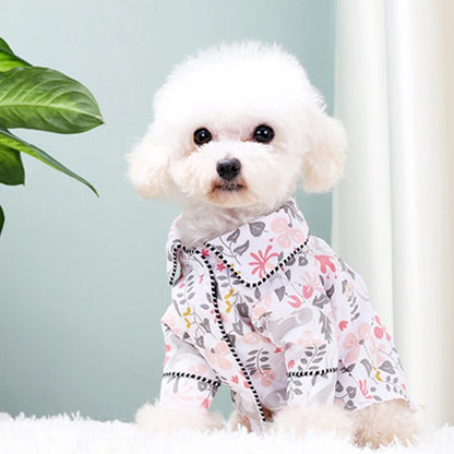 Winter Dog Pajamas – Cozy Jumpsuit for Small Dogs and Cats