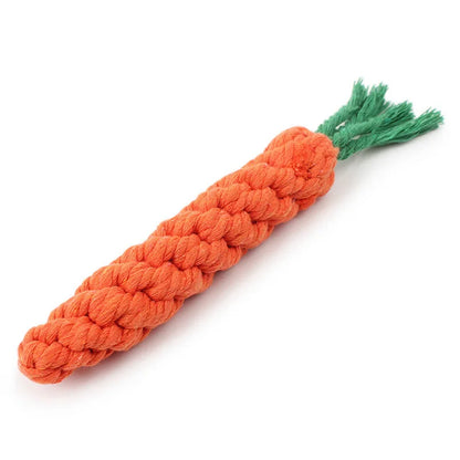 Durable Carrot Knot Rope Toy: Chew & Teeth Cleaning for Dogs