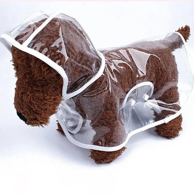 Transparent Waterproof Dog Raincoat