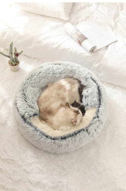 Snuggly Plush Cat Nest