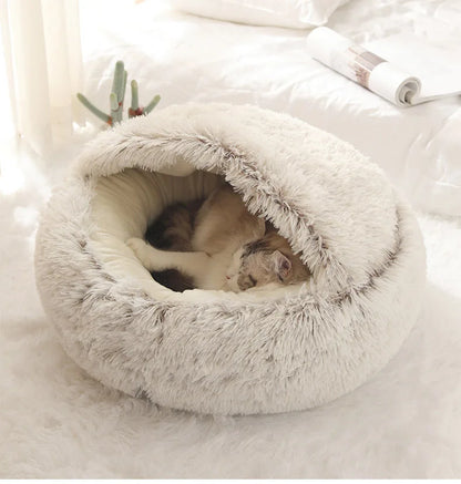 Snuggly Plush Cat Nest