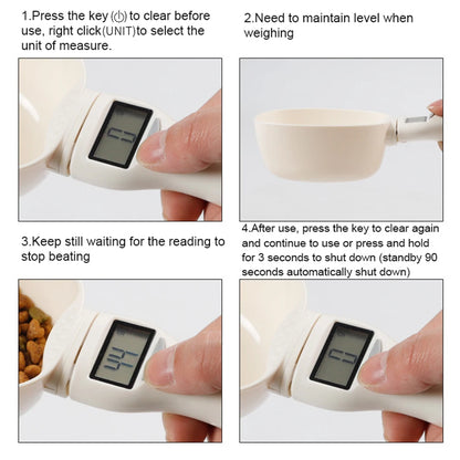 Digital Pet Food Scoop: Electronic Measuring Cup with LED Display