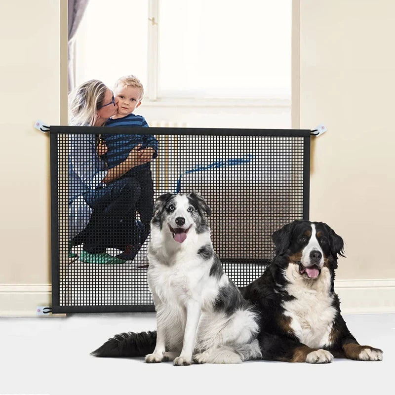 Portable Mesh Pet Fence: Indoor Gate for Dog & Baby Safety