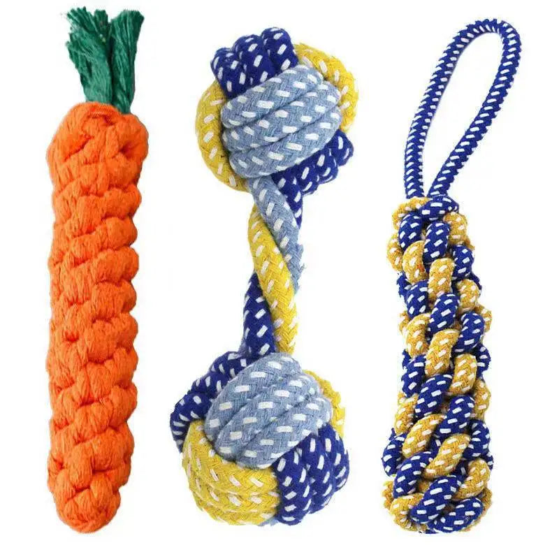 Durable Carrot Knot Rope Toy: Chew & Teeth Cleaning for Dogs