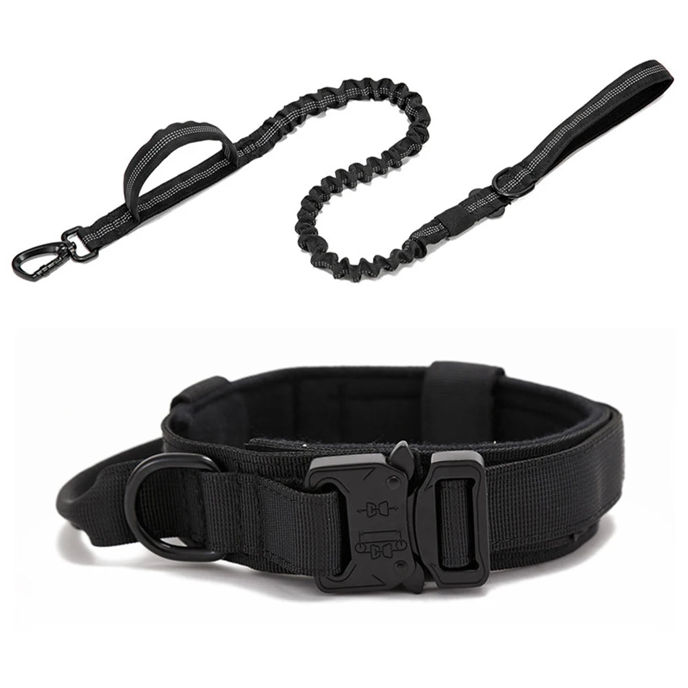 Durable Reflective Large Dog Collar & Leash Set