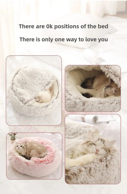 Snuggly Plush Cat Nest