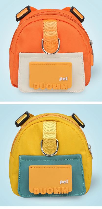 Portable Pet Backpack with Harness & Treat Pouch