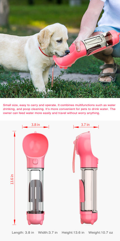 4-in-1 Portable Pet Water Bottle and Feeder