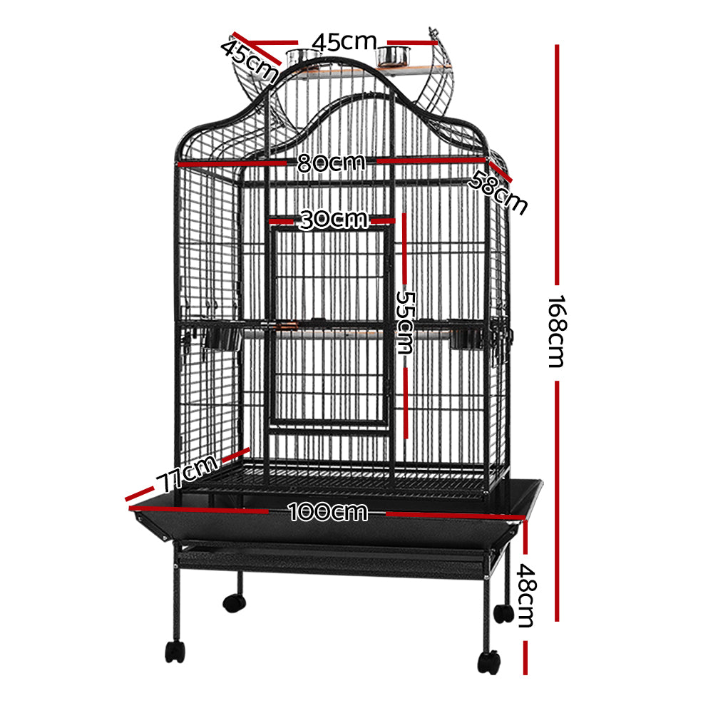 Bird Cage with Stand & Accessories