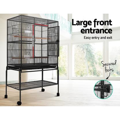 Bird Cage with Accessories & Travel Stand