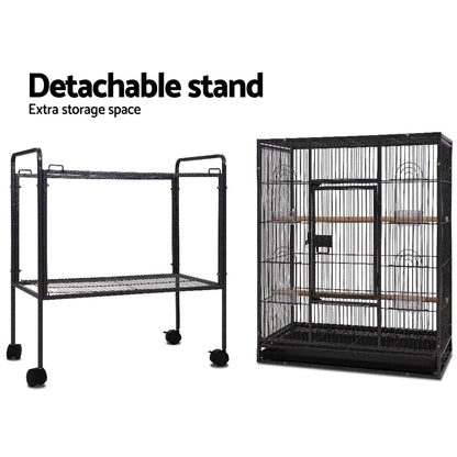 Large Bird Cage with Stand for Travel