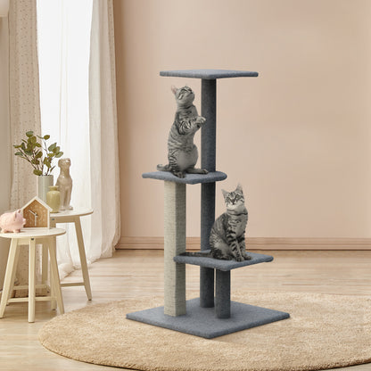 Cat Tree with Scratching Posts, Condo & Steps