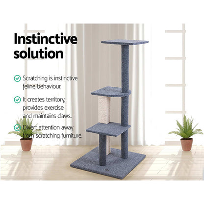 Cat Tree with Scratching Posts, Condo & Steps