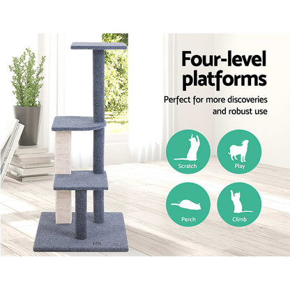 Cat Tree with Scratching Posts, Condo & Steps