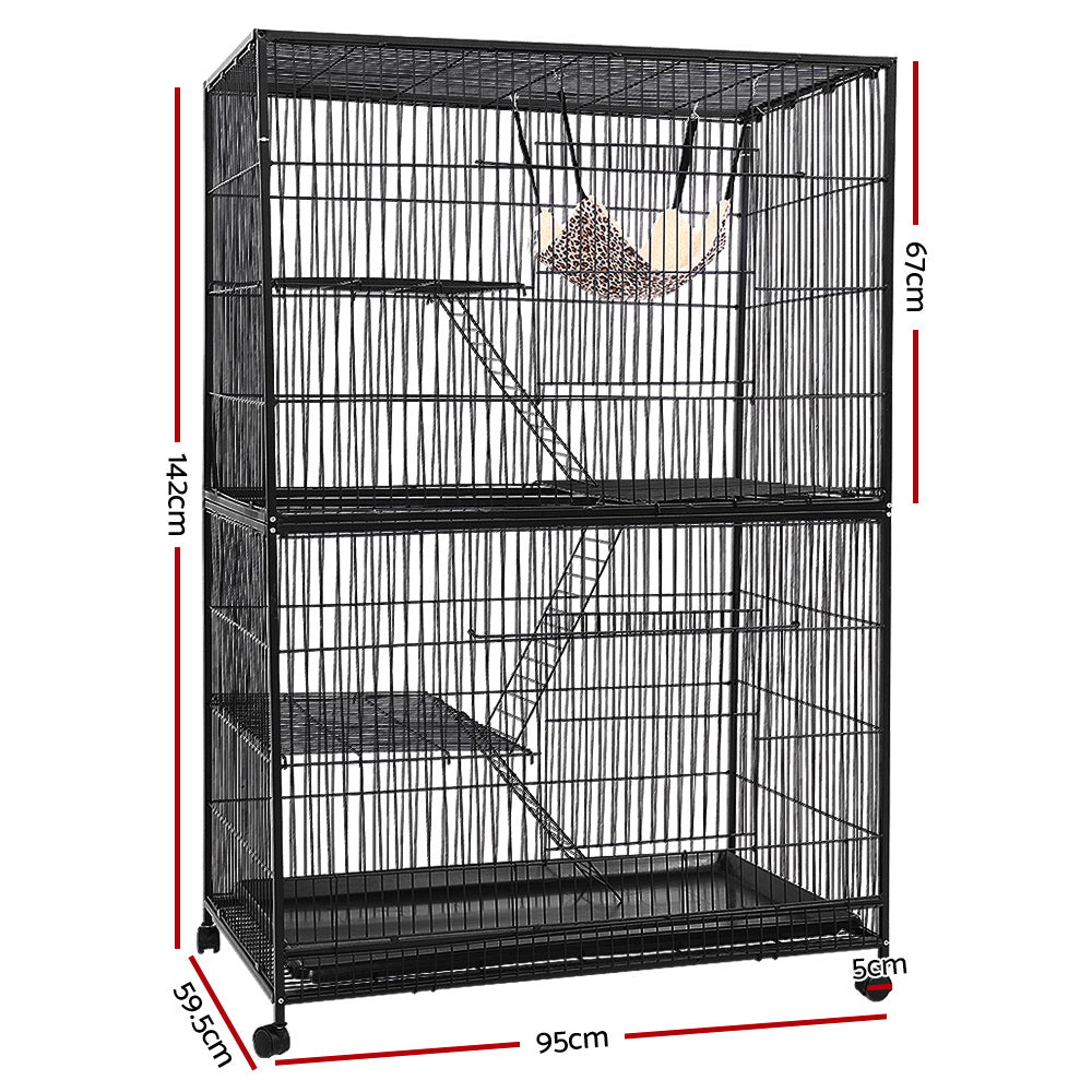 4-Tier Multi-Pet Cage with Castors