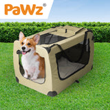 PaWz Pet Travel Carrier Kennel Folding Soft Sided Dog Crate For Car Cage